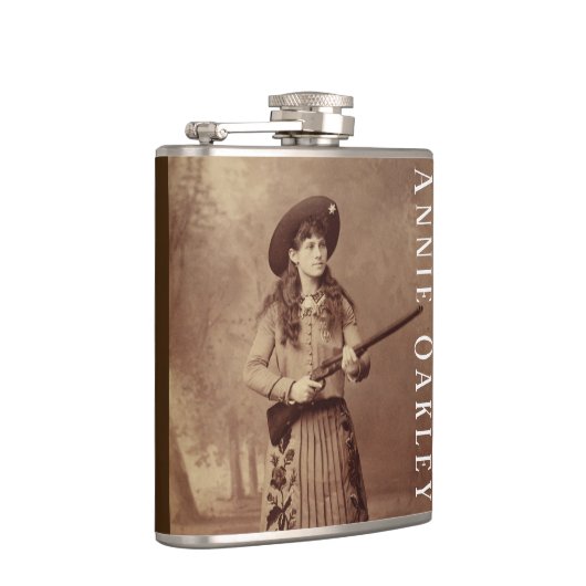 Annie Oakley Sharpschutter Vinyl Wrapped Flask Heupfles (Rechts)