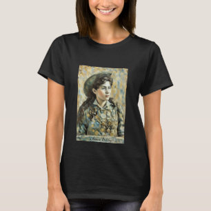 Annie Oakley vrouwelijke schutter 1800 cowgirl kun T-shirt