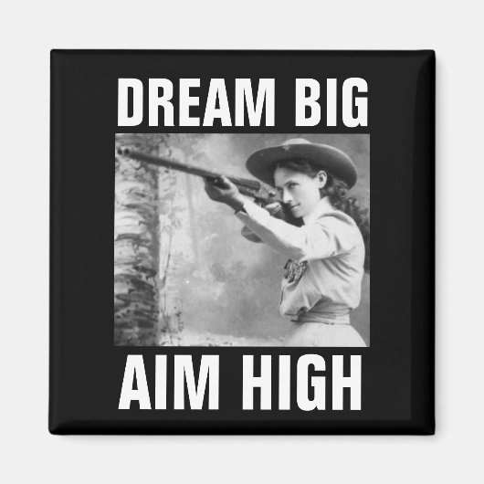 ANNIE OAKLEY WITH GUN, FRIDGE MAGNET (Voorkant)