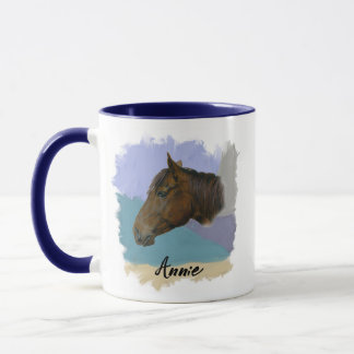 “Annie” – Portret van een Paard - Personaliseer Uw Mok
