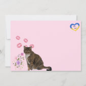 Annie the Cat's Flowers en Kisses Flat Kaart (Achterkant)