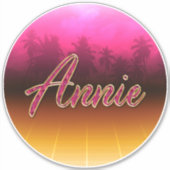 Annie Vorname Name golden pink Aufkleber Sticker (Voorkant)