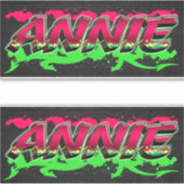 Annie Vorname Name Graffiti Aufkleber Sticker (Voorkant)