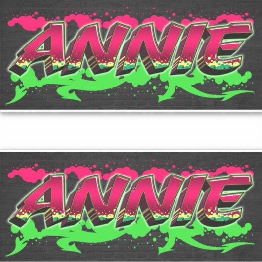 Annie Vorname Name Graffiti Aufkleber Sticker (Voorkant)