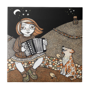 Annies Accordian Decorative Tile Tegeltje