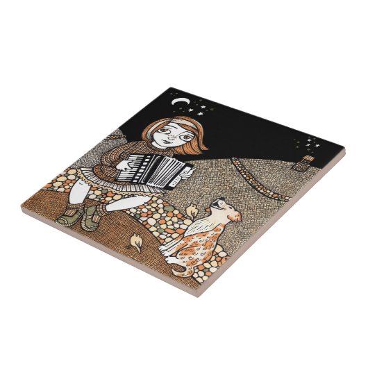 Annies Accordian Decorative Tile Tegeltje (Zijkant)