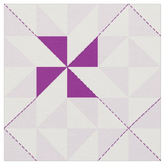 Annie's Choice Block Quilt Pattern in Paars Stof (Close Up)