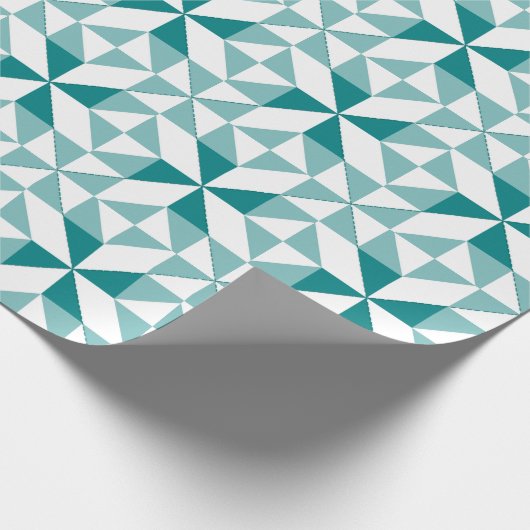 Annie's Choice Patchwork Design in Blauwgroen Cadeaupapier (Hoek)