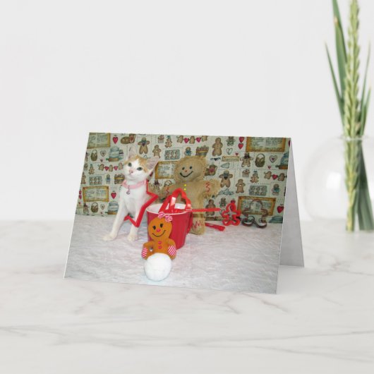 Annie's Cookie Cutters - Kat / Keuten Kerstmis Feestdagen Kaart (Voorkant)