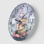 Annie's Fox Fairytale Fantasy Gothic Art Clock Grote Klok (Hoek)