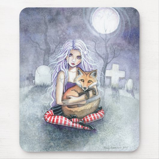 Annie's Fox Gothic Fantasy Mousepad Muismat (Voorkant)