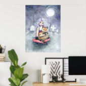 Annie's Fox Gothic Girl en Fox Poster (Thuiskantoor)