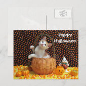 Annie's Sweet Halloween Cat / Kitten Briefkaart b) (Voorkant / Achterkant)