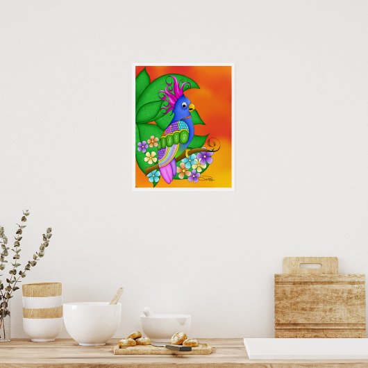 Annika Tropical Bird Poster (Keuken)