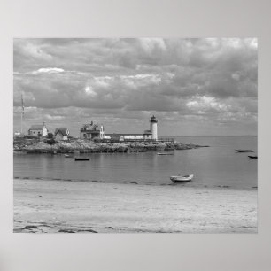 Annisquam Harbor Lighthouse, 1910. Oude foto Poster