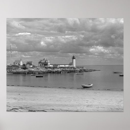 Annisquam Harbor Lighthouse, 1910. Oude foto Poster (Voorkant)