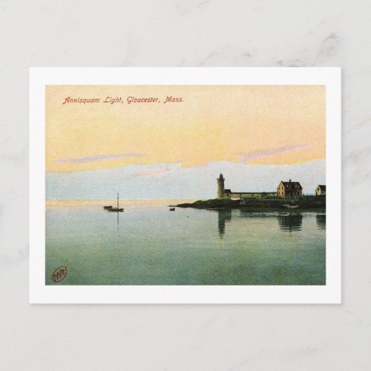 Annisquam Lighthouse, Gloucester, MA Vintage Briefkaart (Voorkant)