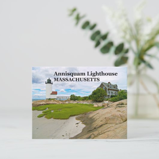Annisquam Lighthouse, Massachusetts Briefkaart (Staand voorkant)