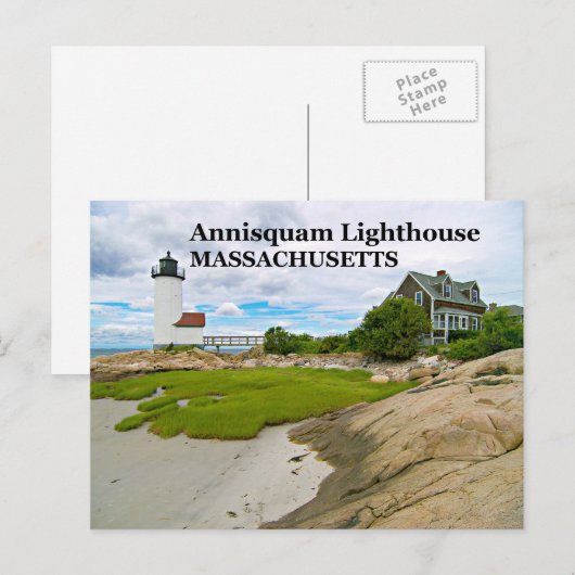 Annisquam Lighthouse, Massachusetts Briefkaart (Voorkant / Achterkant)