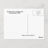 Annisquam vuurtoren-Briefkaart Briefkaart (Achterkant)