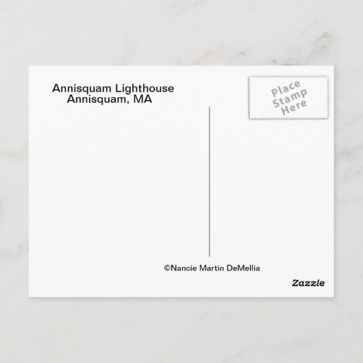 Annisquam vuurtoren-Briefkaart Briefkaart (Achterkant)