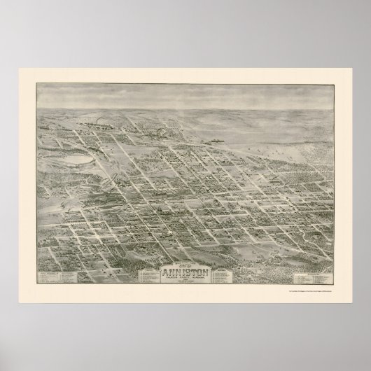 Anniston, AL Panoramic Map - 1903 Poster (Voorkant)