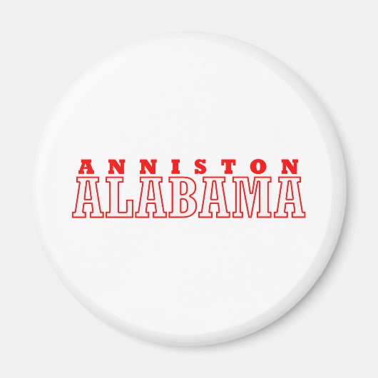 Anniston, Alabama City Design Magneet (Voorkant)
