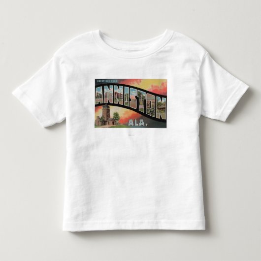 Anniston, Alabama - Grote letterscènes Kinder Shirts (Voorkant)