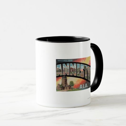 Anniston, Alabama - Grote letterscènes Mok (Voorkant rechts)