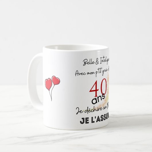 anniversaire 40 ans koffie - mok (Voorkant links)