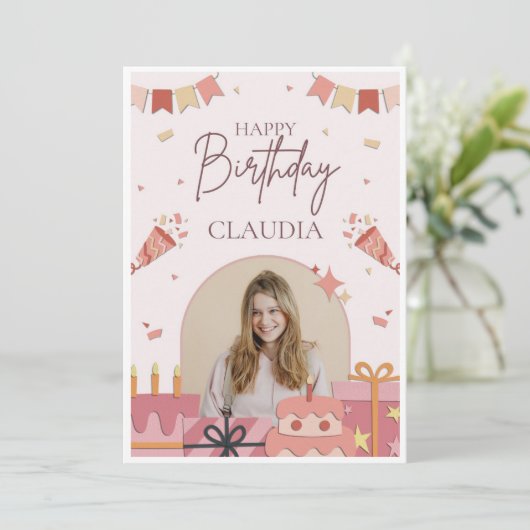 ANNIVERSAIRE KAART (Staand voorkant)