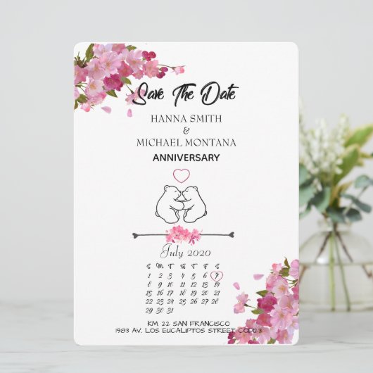 ANNIVERSARY / ANIVERSARIO KAART (Staand voorkant)