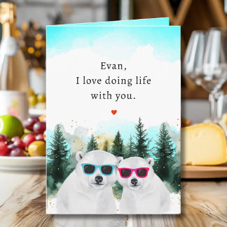 Anniversary Bears With Cool Shades Card Kaart