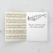 Anniversary Black Bow On Sheet Music  Kaart (Binnen)