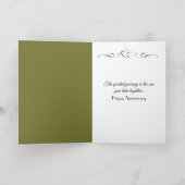 Anniversary Bunnies Smelling a Yellow Sunflower Kaart (Binnen)