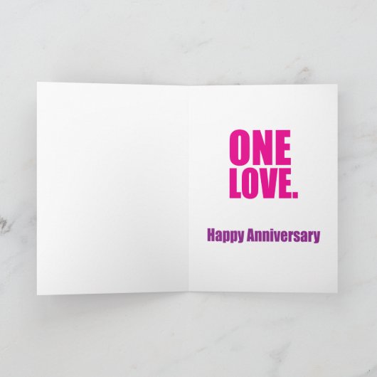 Anniversary Card - 365 Days - 1 Love Kaart (Binnen)
