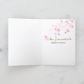 Anniversary Cats On Fence With Moon Kaart (Binnen)