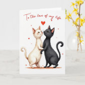 Anniversary Cats Slow Dancing Kaart (Gele Bloem)