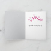 Anniversary Deer with Initials on Tree Heart Feestdagen Kaart (Binnen)