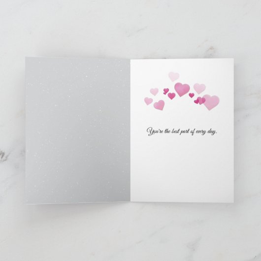 Anniversary Deer with Initials on Tree Heart Feestdagen Kaart (Binnen)