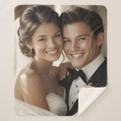 Anniversary Gift Sherpa Blanket Wedding Photo Wife Deken (Voorkant)