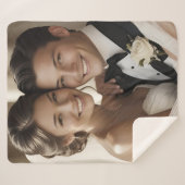 Anniversary Gift Sherpa Blanket Wedding Photo Wife Sherpa Deken (Voorkant (horizontaal))