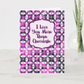 Anniversary I Love You More Than Chocolate Kaart (Voorkant)