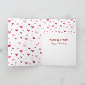 Anniversary Lipstick Kisses On a Golden Retriever Kaart (Binnen)