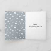 Anniversary Mice With a Frosty Heart Kaart (Binnen)