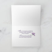 Anniversary of Loss of Loved One Single Flower Kaart (Binnen)