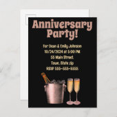 Anniversary party invitations uitnodiging briefkaart (Voorkant / Achterkant)