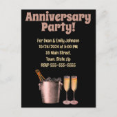 Anniversary party invitations uitnodiging briefkaart (Voorkant)