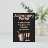 Anniversary party invitations uitnodiging briefkaart (Staand voorkant)