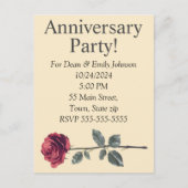Anniversary party invitations uitnodiging briefkaart (Voorkant)
